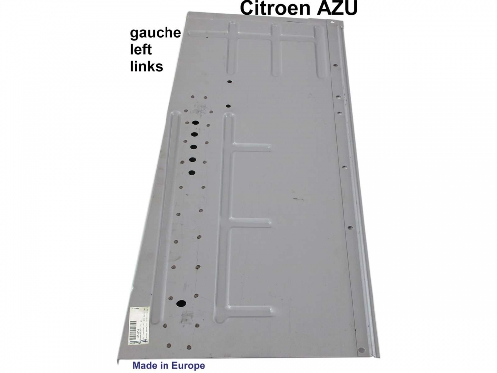 Citroen-2CV - AZU, vloerpaneel links, goede reproductie, elektrolytisch verzinkt! Gemaakt in Europa.