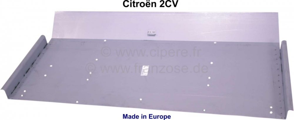 Citroen-2CV - 2CV, voorste bodemplaat, interieur van de 2CV. Het is gewoon een eenvoudig reparatiepaneel
