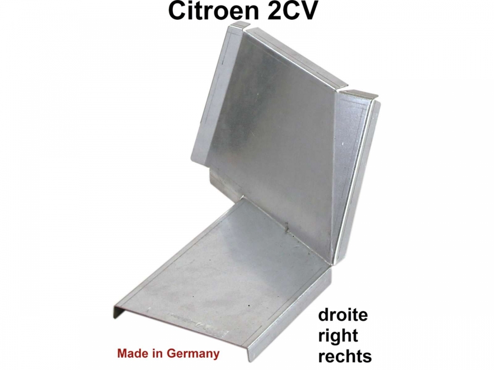 Citroen-2CV - 2CV, zitbank rechts, plaatwerk voor de overgang van de wielkast naar de dorpel. Het plaatw