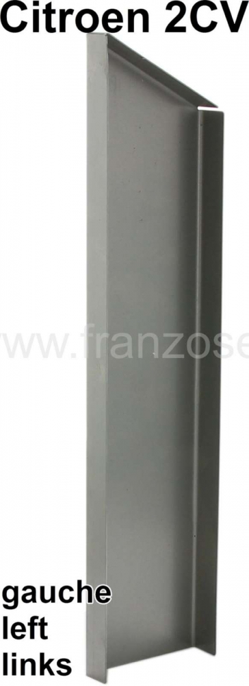 Citroen-2CV - 2CV, zitbankkast, verbindingsplaat voor de onderkant, links. De plaat zit tussen de dorpel