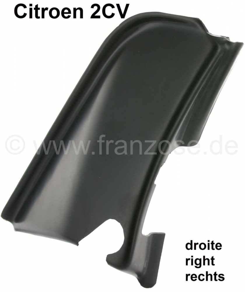 Citroen-2CV - 2CV, deurscharnierpanelen rechts, in het interieur (aan de zijkant van het dashboard). Ges