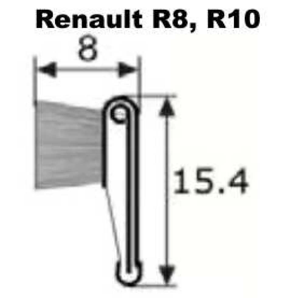 Peugeot - R8/R10, interne afdichting van de vensteras. Deze afdichting kan universeel worden gebruik