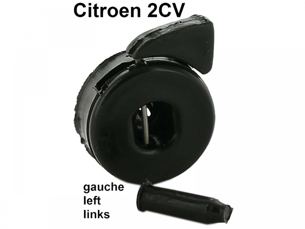 Renault - 2CV, raamhouder buiten links, voor de voordeur. (Houder voor het scharnierende raam). Repr