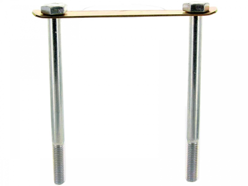 Citroen-2CV - As bevestigingsbouten set. (2x bout + 1x borgplaat). Geschikt voor Citroen 2CV.