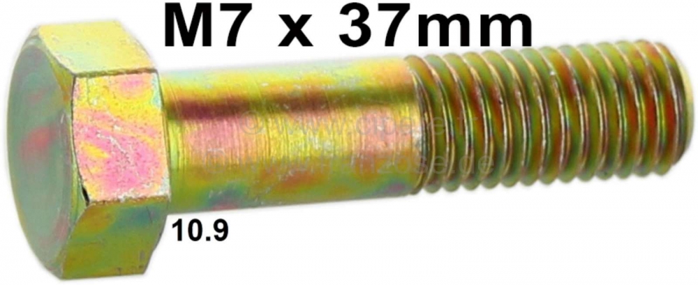 Citroen-2CV - Bevestigingsschroef voor trekstanghendel. Geschikt voor Citroen 2CV. Afmeting: M7 x 37mm. 