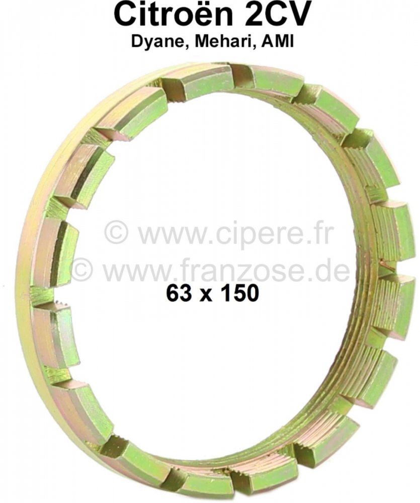 Citroen-2CV - Borgmoer zwenkarmlager, geschikt voor Citroen 2CV. Afmeting: 63 x 150mm