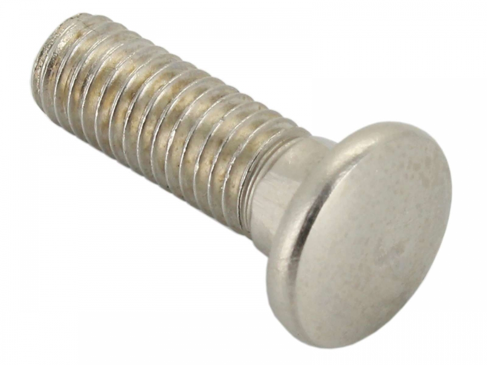 Renault - Bumperbout M8x31, verchroomd. De bout heeft een vierkant van 8 mm voor bevestiging in de b