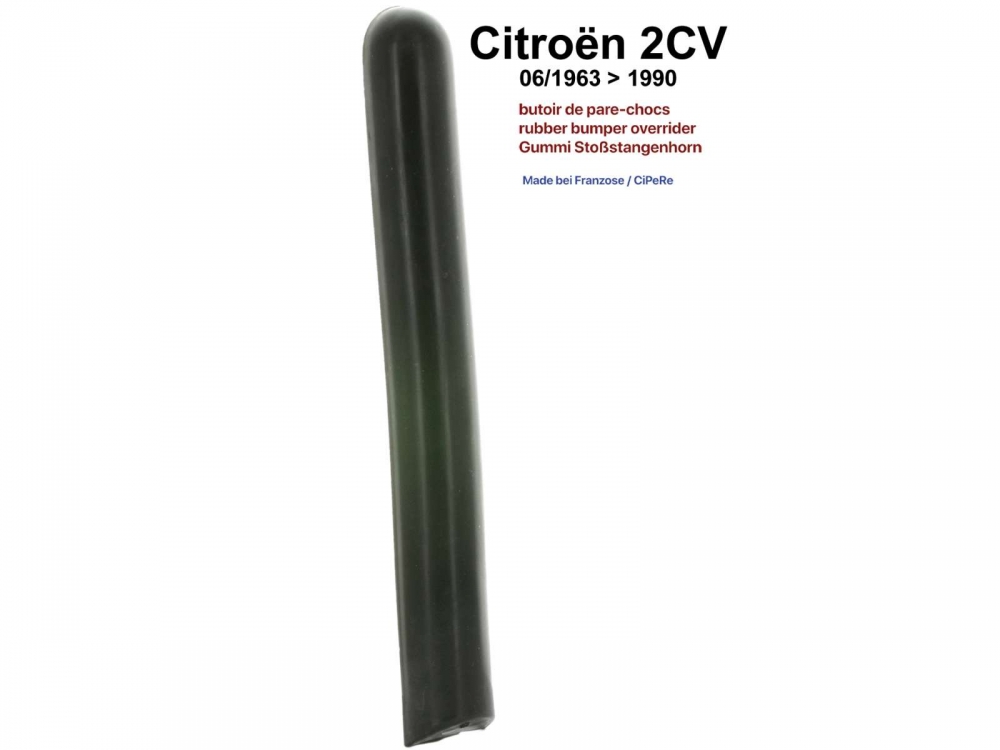 Citroen-2CV - Rubber bumperhoorn, voor Citroen 2CV vanaf 06/1963. Zeer goede reproductie, zoals originee