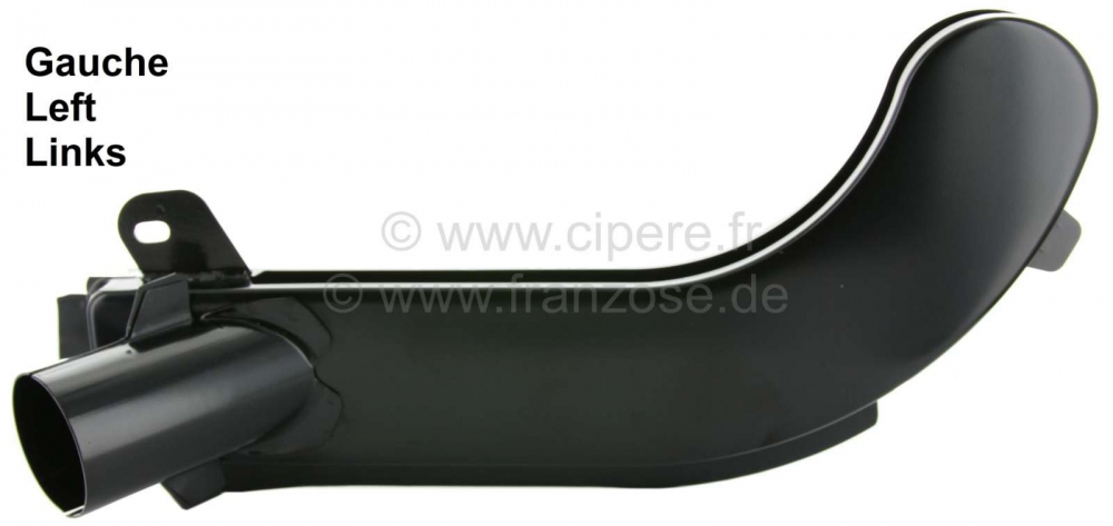 Citroen-2CV - Luchtkanaal voor de linker remschijf. Geschikt voor Citroen 2CV6. Zeer goede reproductie, 