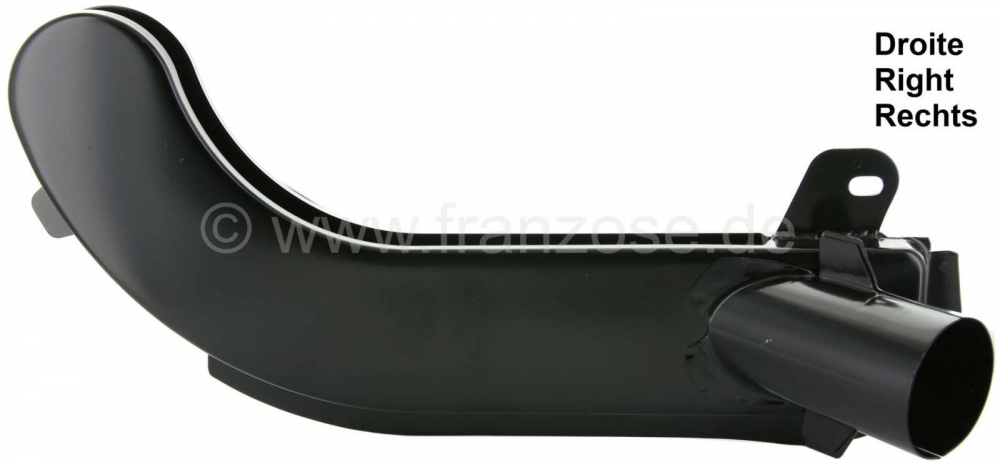 Citroen-2CV - Luchtkanaal voor de rechter remschijf. Geschikt voor Citroen 2CV6. Zeer goede reproductie,