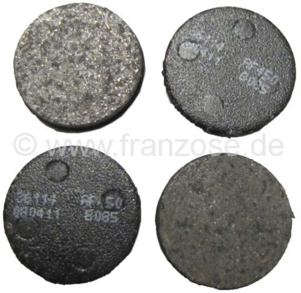 Alle - Remblokken handrem, reproductie. Geschikt voor Citroen 2CV + Citroen GS 1.0. Geïnstalleer