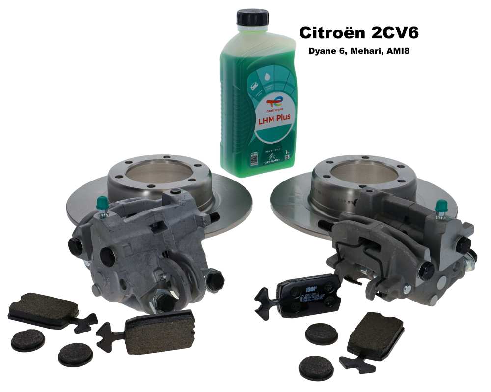 Citroen-2CV - Reparatieset voorremmen, voor Citroen 2CV6. Deze set bestaat alleen uit nieuwe onderdelen 