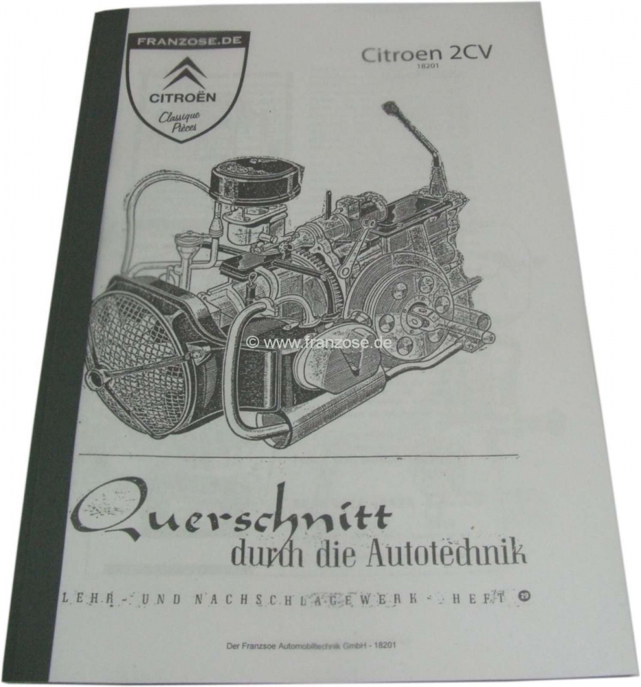 Citroen-2CV - Technische documentatie, voor Citroen 2CV, 9 + 12 pk. Taal Duits!