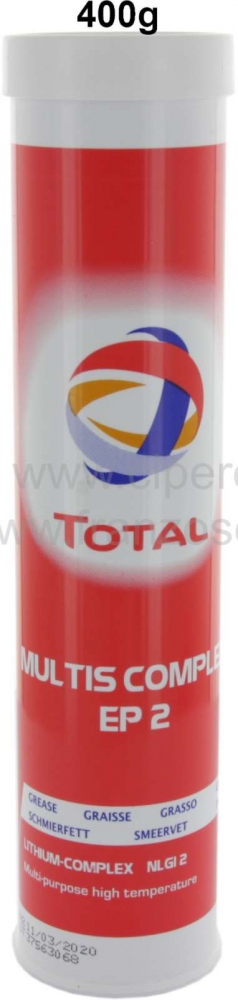 Citroen-2CV - Vet: kleur rood, patroon van 400 g. Origineel van TOTAL! Dit vet is speciaal ontwikkeld vo