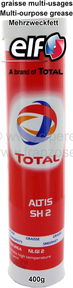 Citroen-2CV - Vet: Multifunctioneel vet, cartridge van 400 g, geschikt voor onze vetspuit.