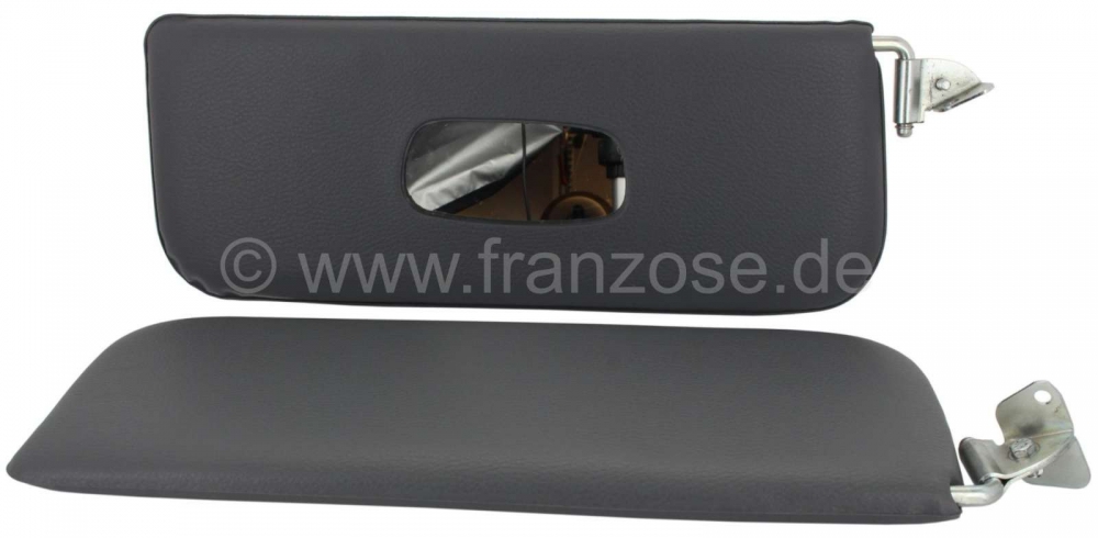 Citroen-2CV - Zonneklep links + rechts (1 paar). Kleur donkergrijs. Geschikt voor Citroen 2CV. De zonnek