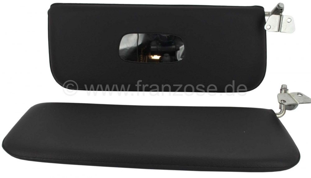 Citroen-2CV - Zonneklep links + rechts (1 paar). Kleur zwart. Geschikt voor Citroen 2CV. De zonnekleppen