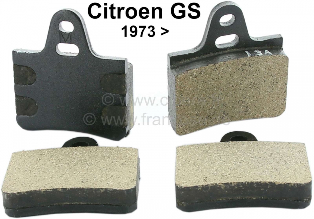 Sonstige-Citroen - Remblokken achteraan. Geschikt voor Citroen GS (2-serie), vanaf modeljaar 1973. Breedte: 5