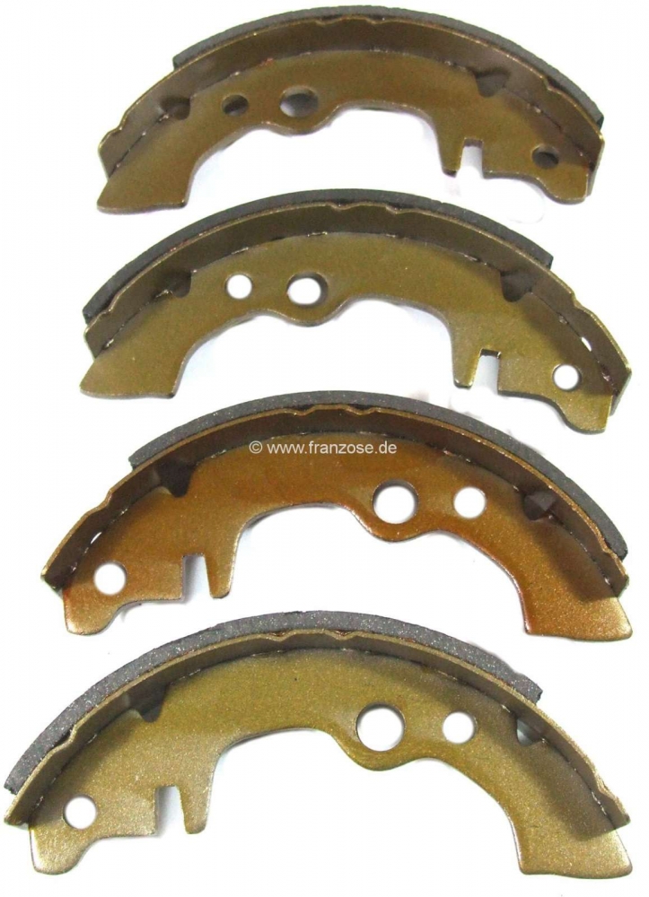 Renault - Remschoenen achter (1 set). Remsysteem: Bendix. Geschikt voor Renault R4, vanaf modeljaar 