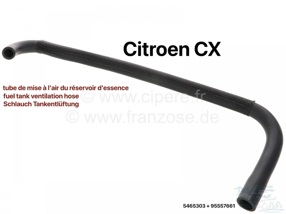 Sonstige-Citroen - CX, tankventilatieslang. Geschikt voor Citroen CX. Of. Nr. 5465303 + 95557661