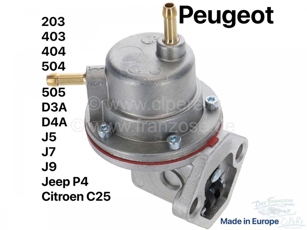Peugeot - Peugeot benzinepomp. Reproductie van metaal. Geschikt voor Peugeot 203, 403, 404, 504, 505