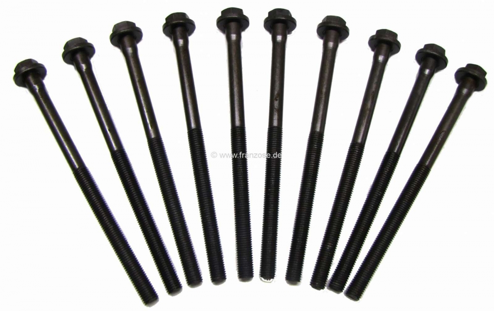 Renault - P 504/505/J5/C25, cilinderkopbouten (10 stuks). Geschikt voor Peugeot 504, 505, J5, Citro�