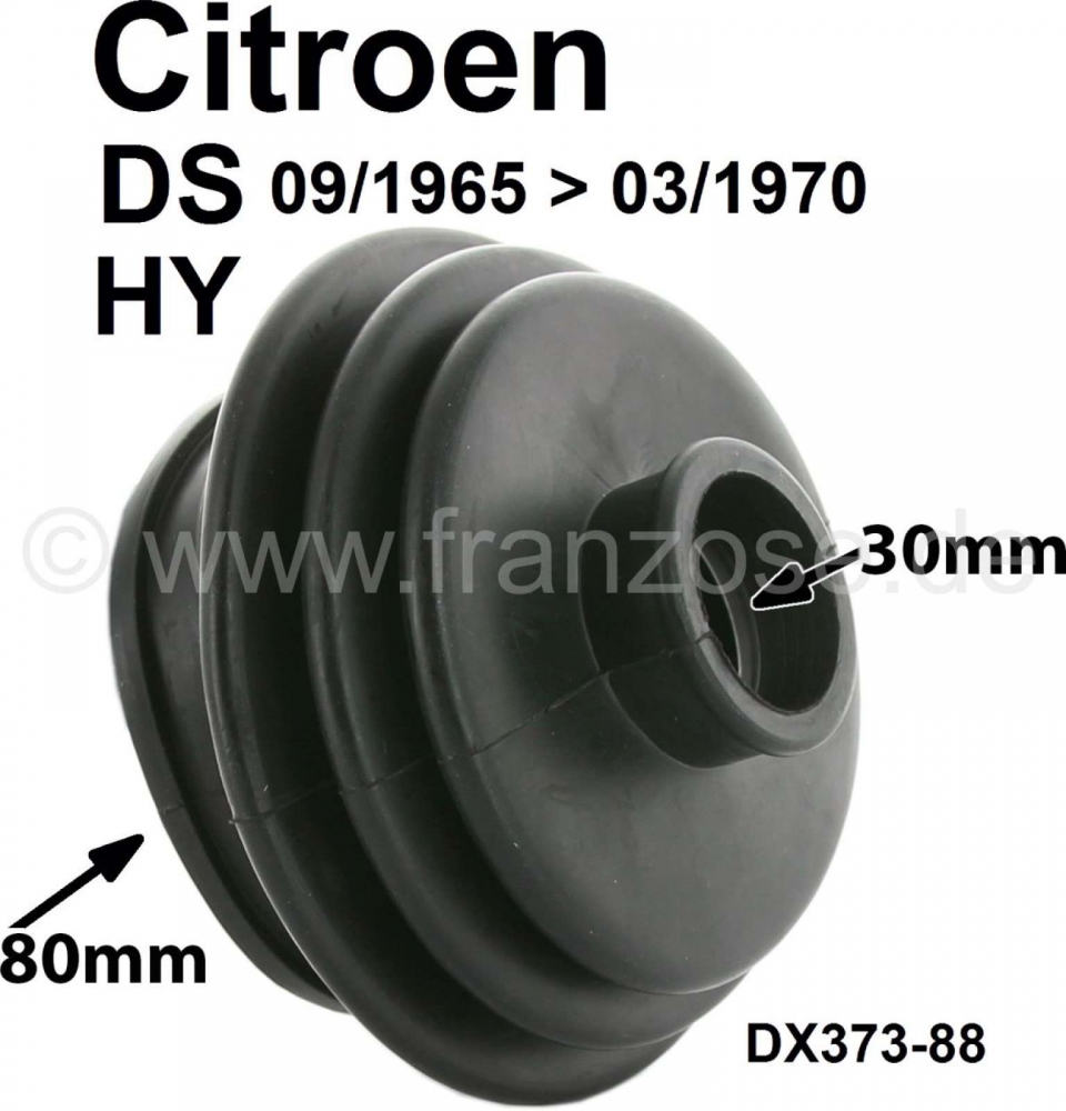 Citroen-DS-11CV-HY - Aandrijfashoes aan transmissiezijde (voor aluminium driepootbehuizing rond). Geschikt voor