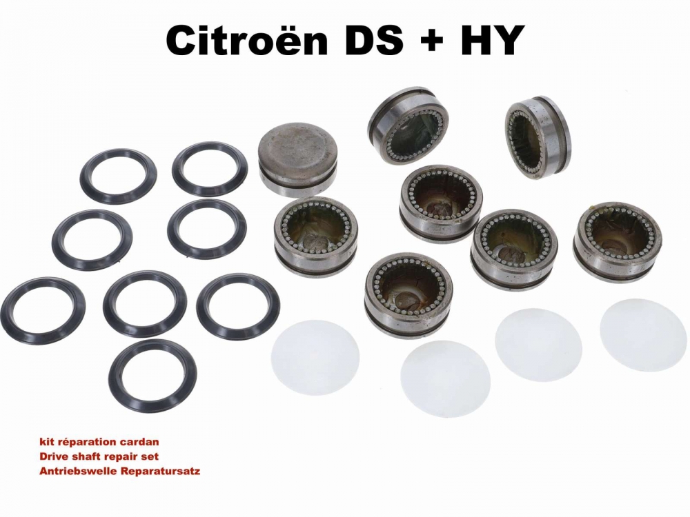 Citroen-DS-11CV-HY - Aandrijfas reparatieset, geschikt voor Citroen DS + HY. Zonder aandrijfashoezen! De naaldl