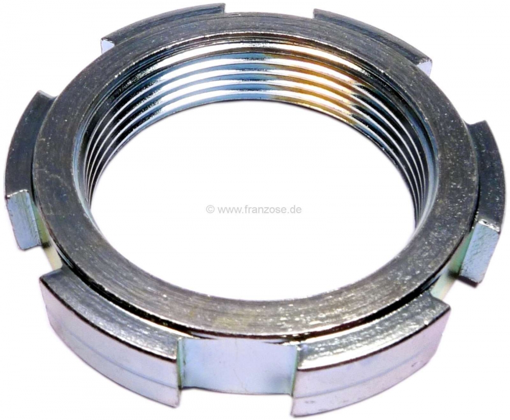Citroen-DS-11CV-HY - Aandrijfasmoer (met groeven), linkse draad. Geschikt voor Citroen 11CV. Afmeting: 35 x 1,5