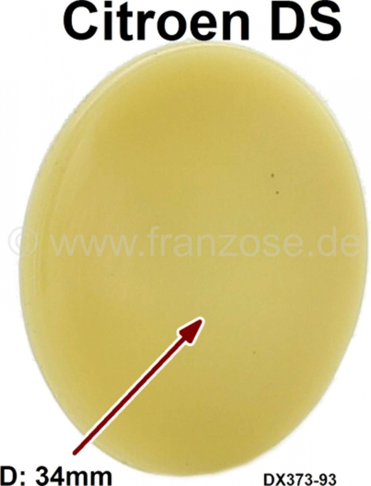 Citroen-DS-11CV-HY - Cardanas: Afdekdop voor de cardanas. Diameter: 34mm. Geschikt voor Citroën DS. Of. DX373-