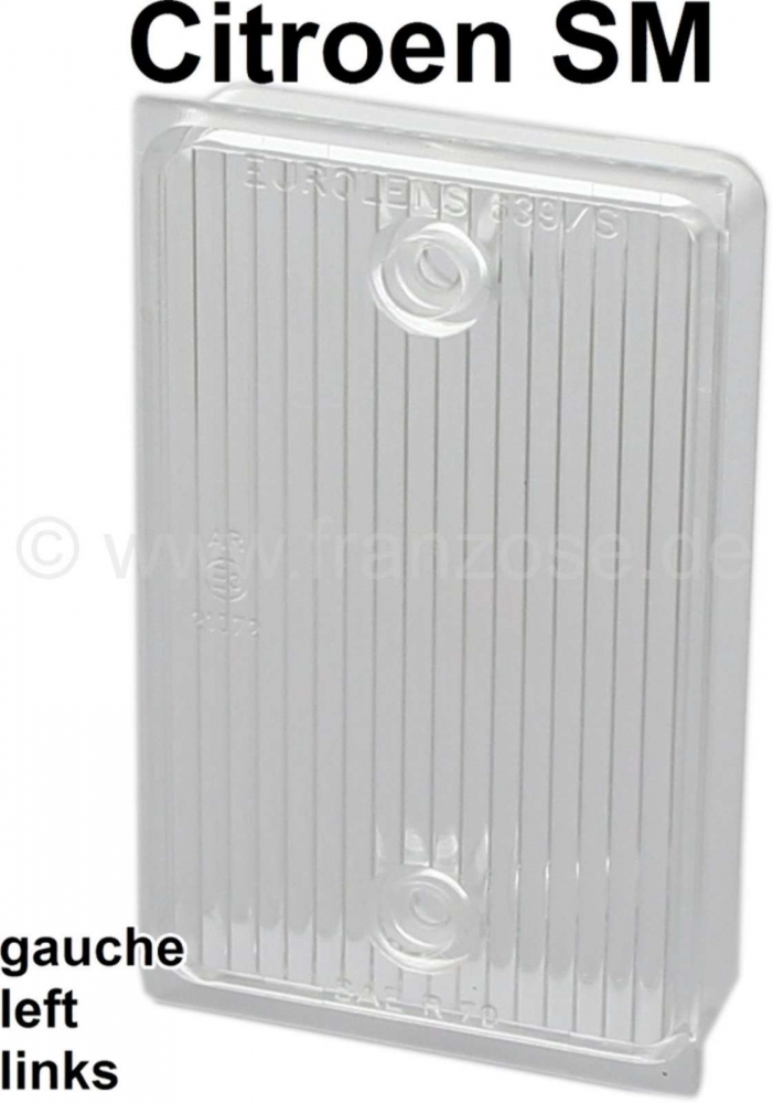 Citroen-DS-11CV-HY - SM, achteruitrijlichtkap links. Kleur: helder. Geschikt voor Citroën SM.