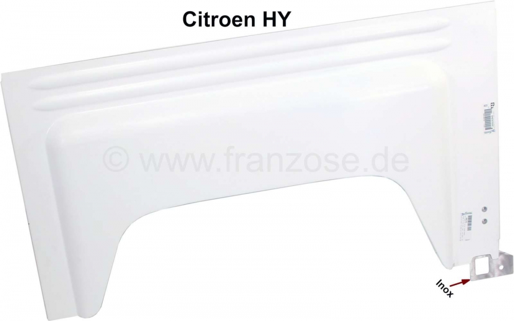 Citroen-DS-11CV-HY - Rechter achterspatbord, nieuw model. Geschikt voor Citroen HY. Zeer goede reproductie gema