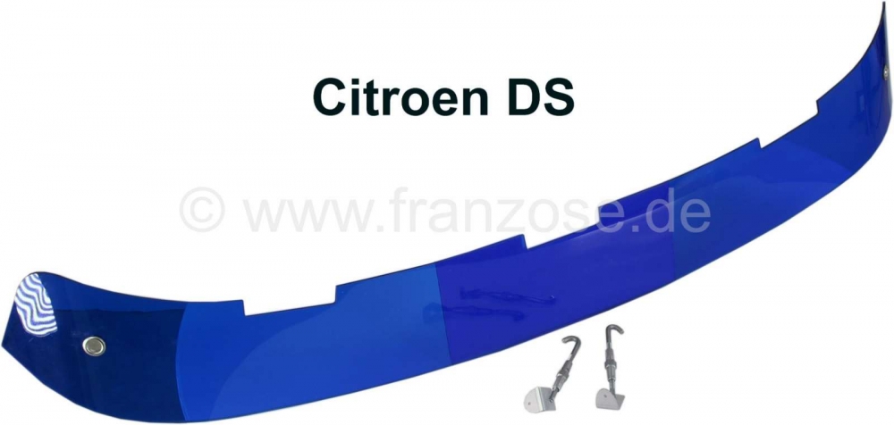 Citroen-DS-11CV-HY - Zonneklep blauw (met beugels). Speciaal gemaakt voor Citroen DS.