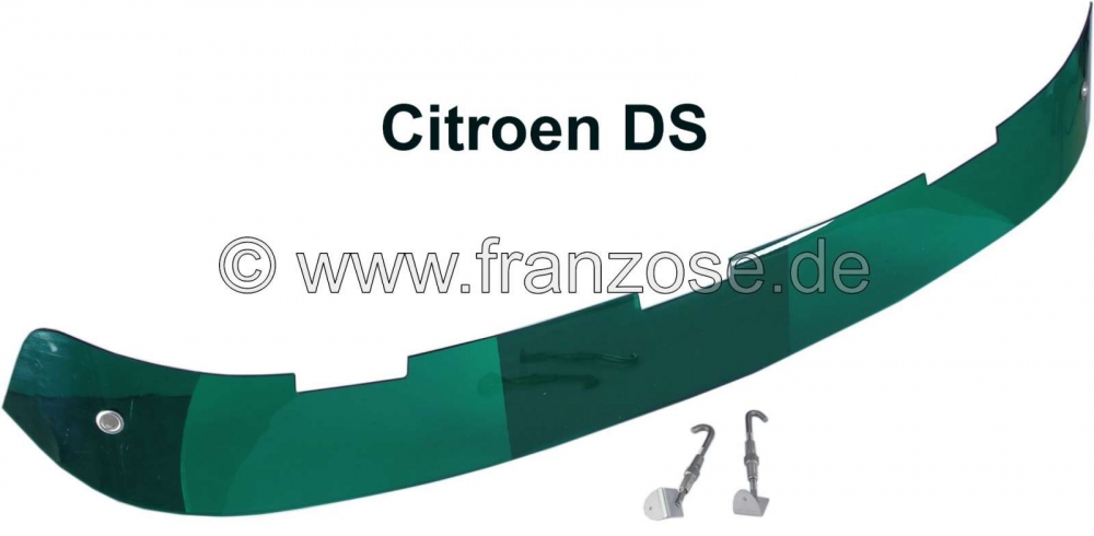 Citroen-DS-11CV-HY - Zonneklep groen (met beugels). Speciaal gemaakt voor Citroen DS.
