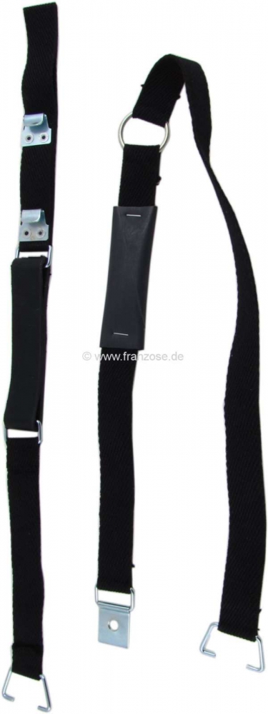 Citroen-DS-11CV-HY - Reservewielbevestigingsband (830mm + 550mm) gemaakt van katoen. Geschikt voor Citroen DS, 