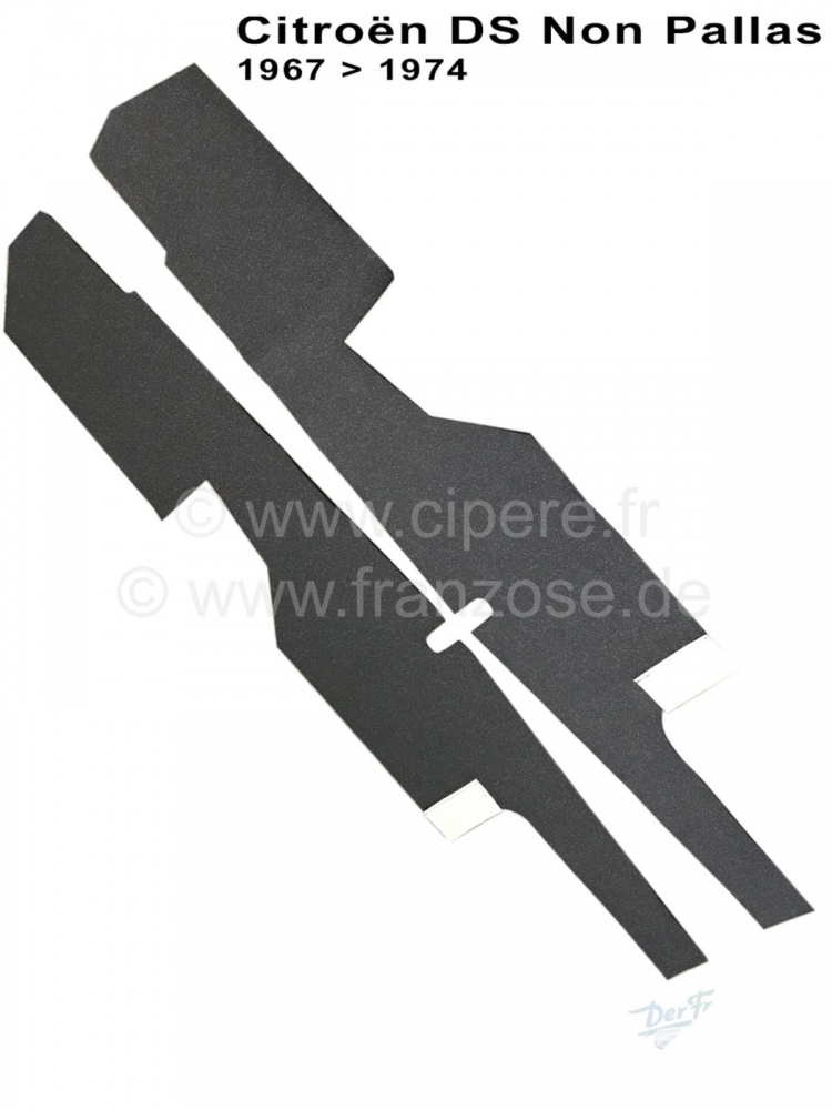 Citroen-DS-11CV-HY - Dorpel - zijdeel lambrisering set gemaakt van linoleum. Kleur grijs (marbré) Geschikt voo