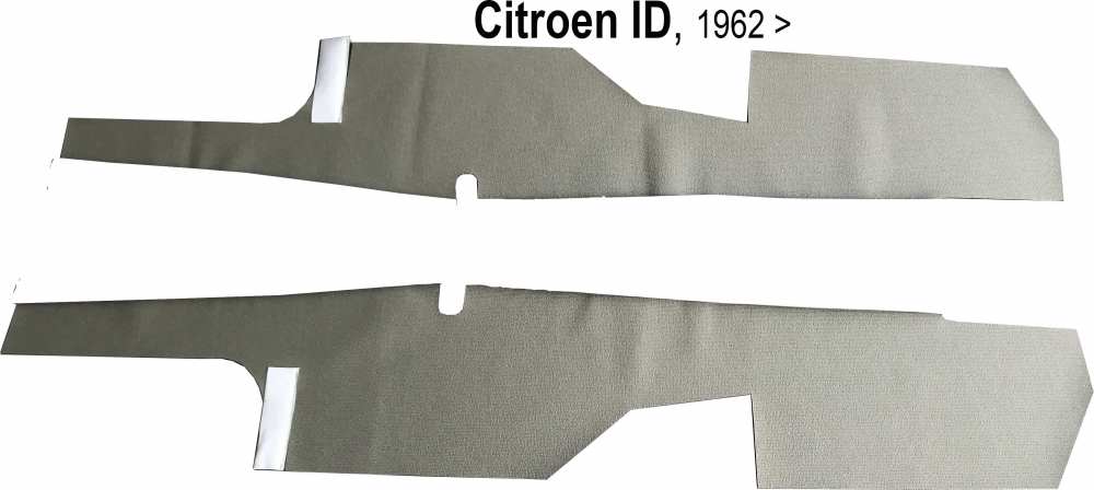 Citroen-DS-11CV-HY - Dorpel - zijdelingse sierlijst gemaakt van linoleum (grijs - gris marbrée). Geschikt voor