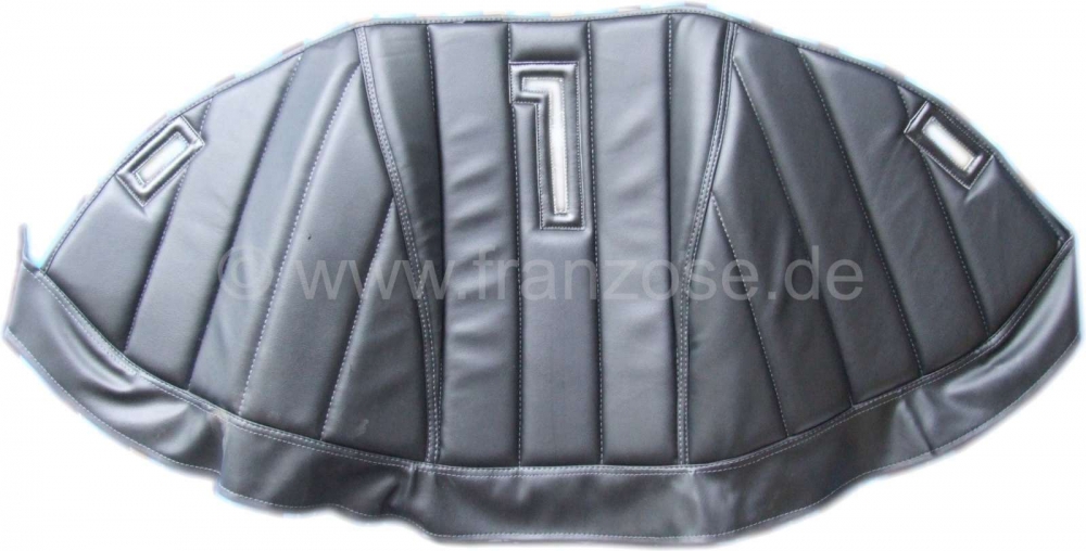 Citroen-DS-11CV-HY - Motortunnelbekleding, geschikt voor Citroen HY. Zwart imitatieleer. Gebogen stiksels.