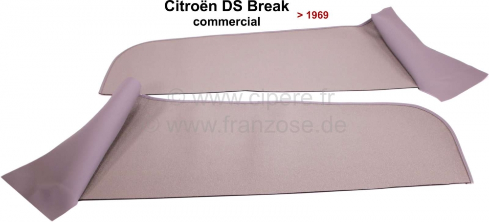Renault - Wielkastbekleding achter (wielkastbekleding), voor DS Break (ook Comerciale). Kleur: gris 