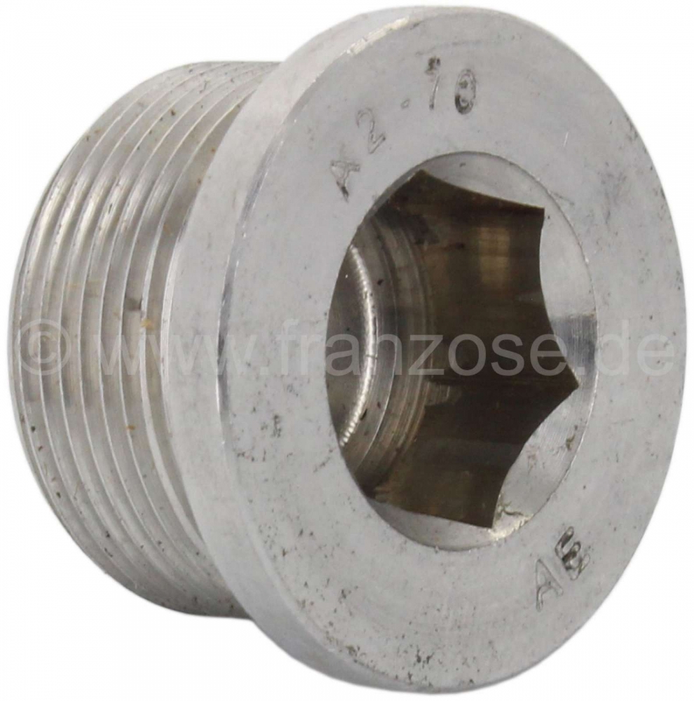 Citroen-DS-11CV-HY - Aftapplug benzinetank 30x1,5mm (met binnenzeskant). Geschikt voor Citroen DS, vanaf bouwja