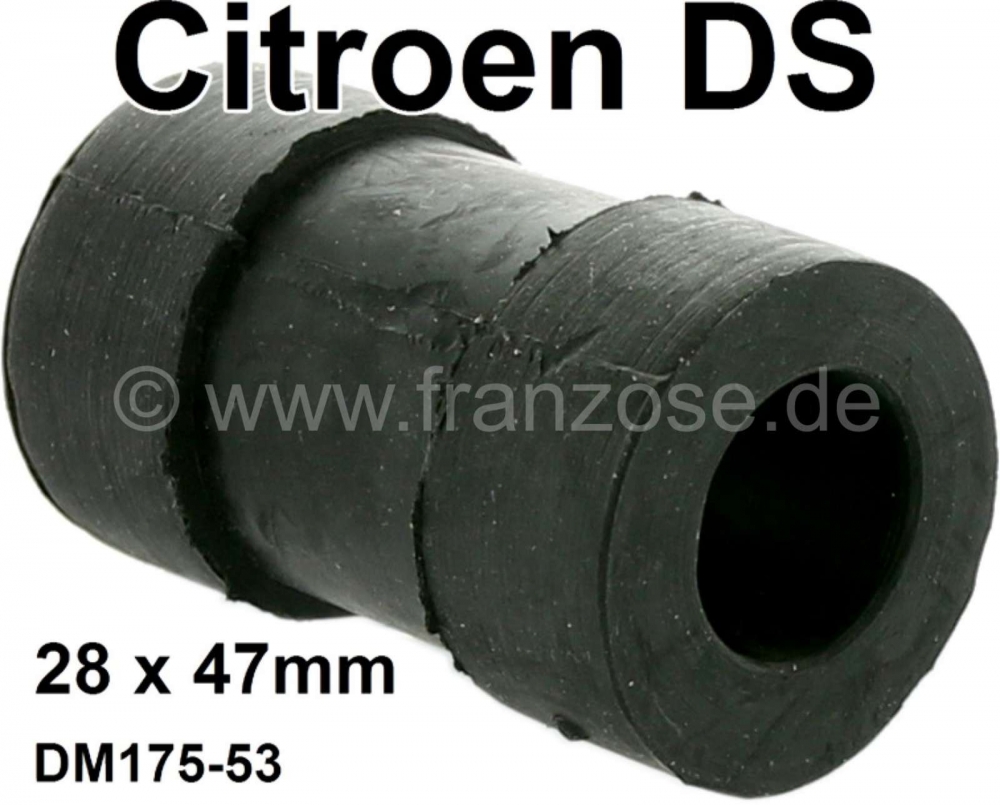 Citroen-DS-11CV-HY - Benzine tank montage rubber hoes, geschikt voor Citroen DS. Lengte 47mm, diameter 28mm. Vo