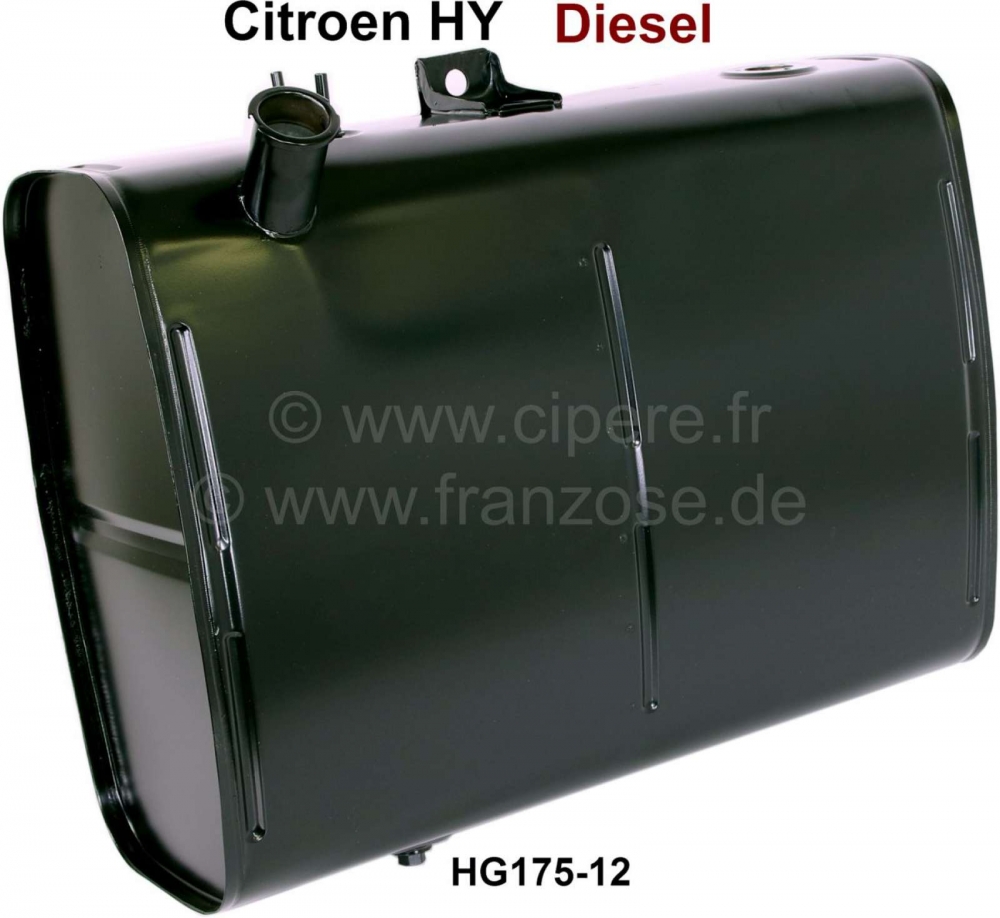 Citroen-DS-11CV-HY - Dieseltank 65 liter. Geschikt voor Citroen HY, alle modeljaren. Goede reproductie. Of. HG1