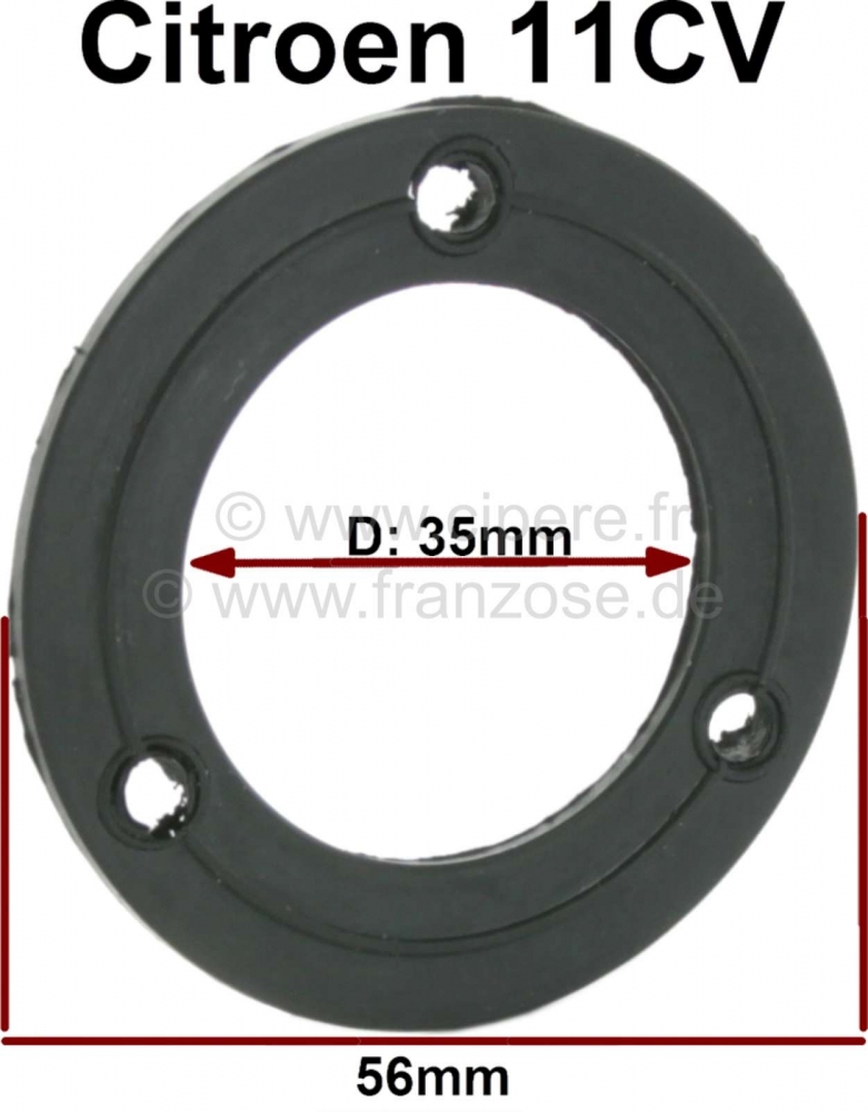 Citroen-DS-11CV-HY - Pakking brandstoftankafzender, geschikt voor Citroen 11CV + 15CV. Afmeting. 36 x 55 x 2mm.