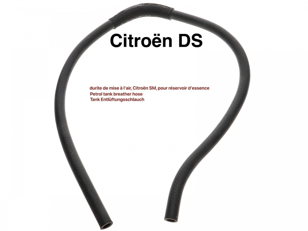 Citroen-DS-11CV-HY - SM, benzinetank ontluchtingsslang. Geschikt voor Citroen SM.