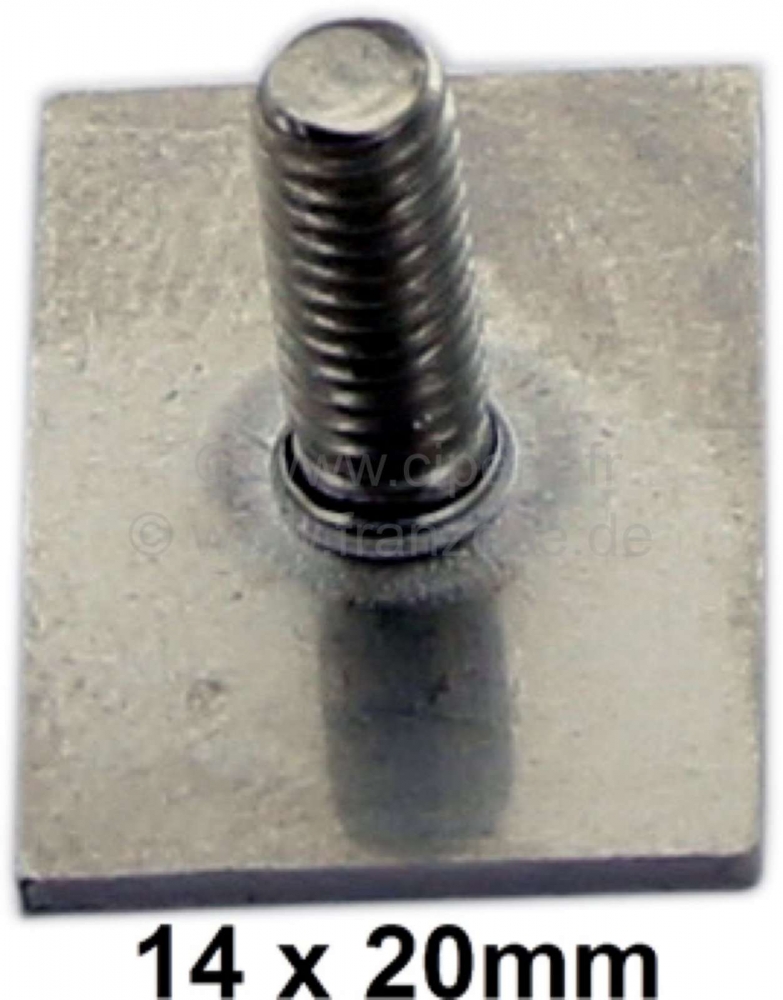 Citroen-DS-11CV-HY - Clip voor sierlijst. Afmeting: 14x20mm. Geschikt voor Citroen DS Cabrio. Gemaakt in Duitsl