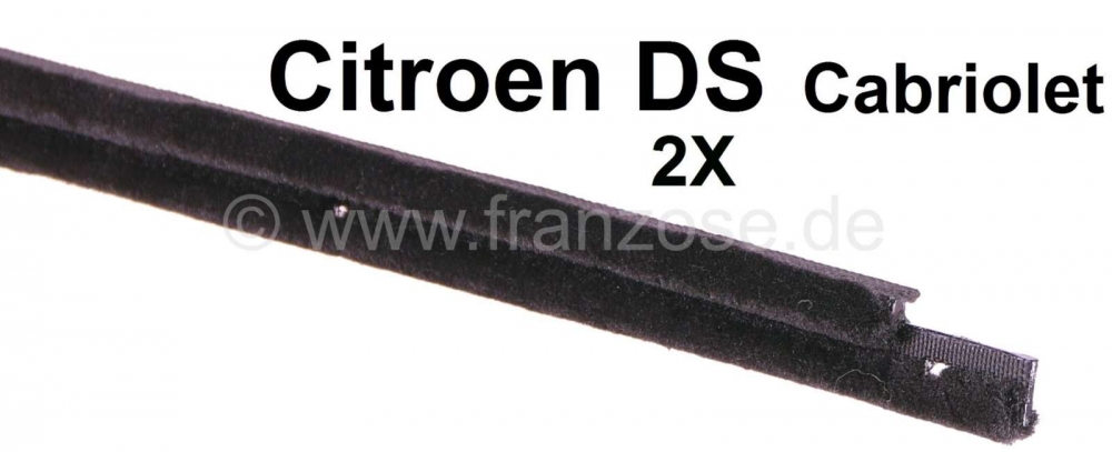 Citroen-DS-11CV-HY - Raamrubbers interieur (2 stuks). Geschikt voor Citroen DS Cabrio. Of. Nr. DS961-48