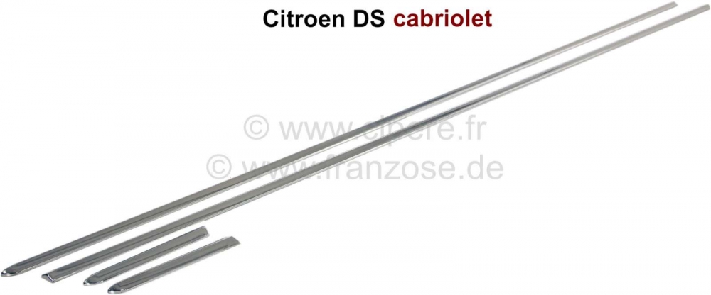 Citroen-DS-11CV-HY - DS Cabrio, sierlijsten breed, onder (4-delig). Geschikt voor Citroen DS Cabriolet.