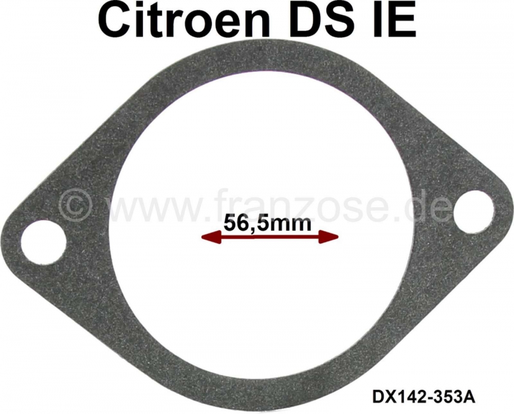 Citroen-DS-11CV-HY - Gasklep inlaatafdichting. Diameter: 56,5 mm. Geschikt voor Citroen DS IE. Of. DX142-353A. 