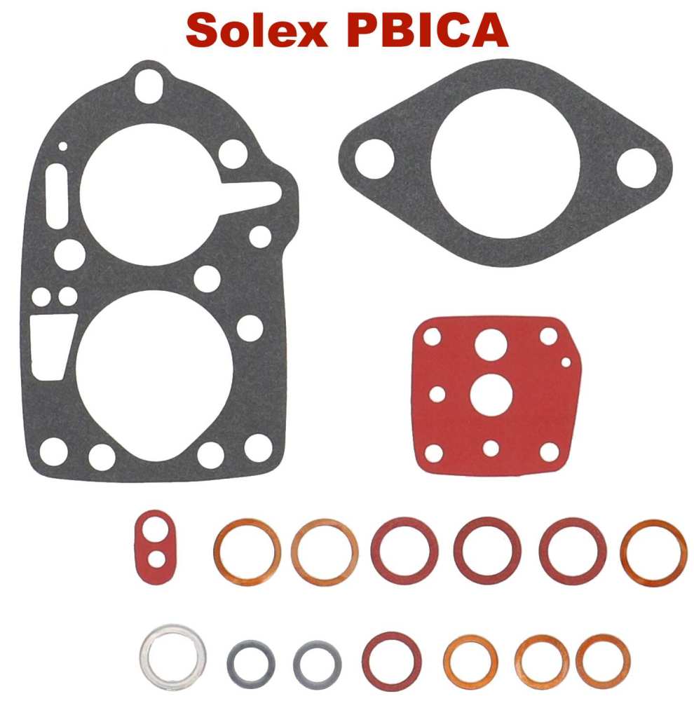 Sonstige-Citroen - Kleine carburateur pakkingset, Solex PBICA. Geschikt voor Peugeot 203, 403, 404, Citroen 1