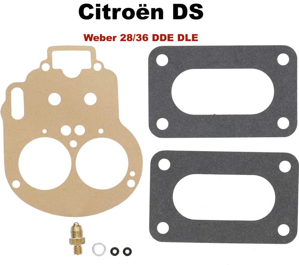 Sonstige-Citroen - Carburateur pakkingset, voor Weber 28/36 DDE + DLE. Geschikt voor Citroen DS. De carburate